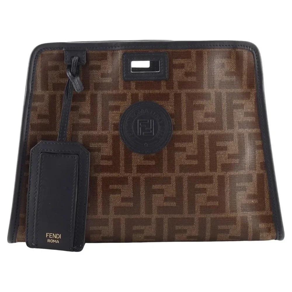 Fendi Peekaboo Defender Zucca Coated Canvas Cover Small - Picture 2 of 8